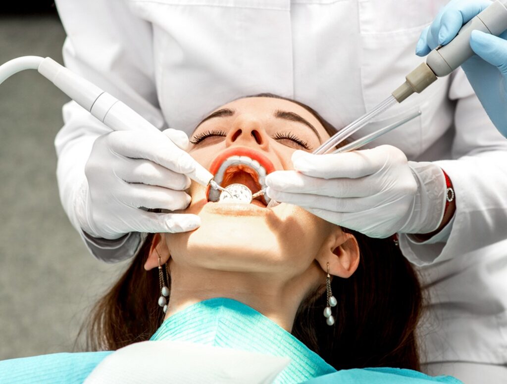 a patient receiving dental care