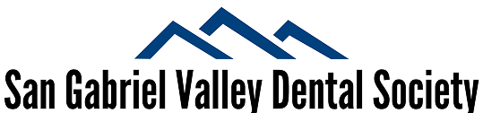 Official member emblem of the San Gabriel Valley Dental Society, verifying Dr. Yang's professional dental affiliation in Whittier, CA.